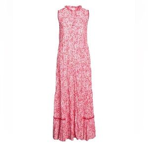 Poupette St. Barth Pink Floral Maxi Dress